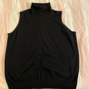 Black sleeveless turtleneck 1x